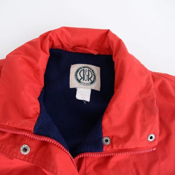 Vintage R&R Red Utility Fall Jacket Size 12 - Picture 11 of 15